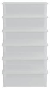 Plastikowe pojemniki do przechowywania, 6 szt, 25L, sztaplowane