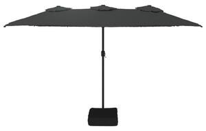 Podwójny parasol ogrodowy, antracytowy, 449x265 cm