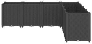 Donica ogrodowa, czarna, 160x160x53 cm, PP