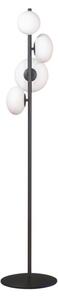 Lampa stojąca podłogowa dekoracyjna czarna mleczne szklane klosze 140 cm 4xG9 5W OMI Zuma Line