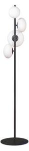 Lampa stojąca podłogowa dekoracyjna czarna mleczne szklane klosze 140 cm 4xG9 5W OMI Zuma Line