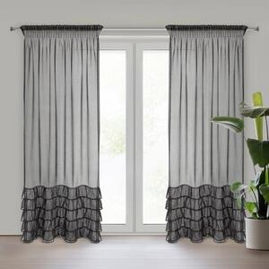 Firana gotowa EUROFIRANY Carli 140 x 270 cm Czarny