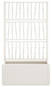 Donica ogrodowa z kratką, biała, 80x36x140 cm, PP