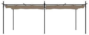 Pergola ze zwijanym dachem, taupe, 589x292x230 cm