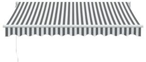Zwijana markiza, antracytowo-biała, 3x2,5m, tkanina i aluminium
