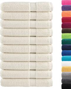 Ręczniki premium SOLUND 10 szt., kremowe, 80x200 cm, 600 g/cm²