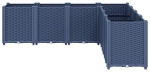 Donica ogrodowa, niebieskoszara, 160x160x53 cm, PP