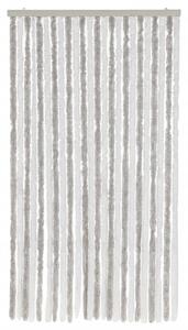 Zasłona przeciwko owadom, jasnoszaro-biała, 100x230 cm, szenil