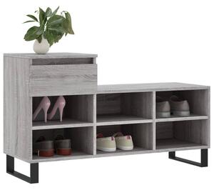 Szafka na buty, szary dąb sonoma, 102x36x60 cm