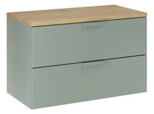 Szafka pod umywalkę ASTER GREEN 2S 80cm zielony mat