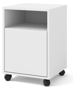 Biały kontenerek pod biurko na kółkach H4-F77
