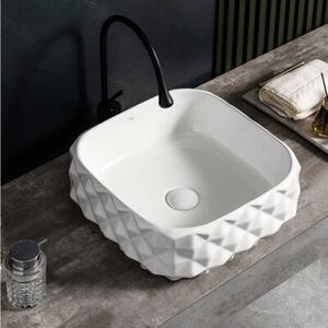 Umywalka nablatowa HYDROSAN PEARL-WH-400 Kwadratowy Biały
