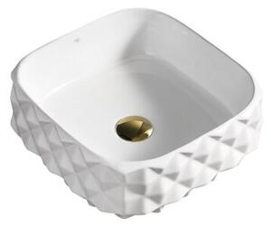 Umywalka nablatowa HYDROSAN PEARL-WH-400 Kwadratowy Biały
