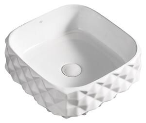 Umywalka nablatowa HYDROSAN PEARL-WH-400 Kwadratowy Biały