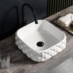 Umywalka nablatowa HYDROSAN PEARL-WH-400 Kwadratowy Biały