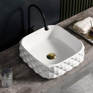 Umywalka nablatowa HYDROSAN PEARL-WH-400 Kwadratowy Biały