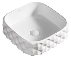 Umywalka nablatowa HYDROSAN PEARL-WH-400 Kwadratowy Biały