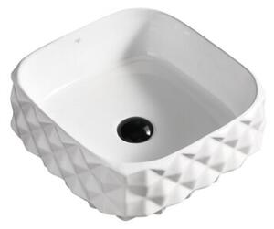Umywalka nablatowa HYDROSAN PEARL-WH-400 Kwadratowy Biały