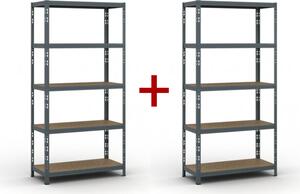 Regał półkowy 1+1 GRATIS, 1790x900x400, nośność 175 kg