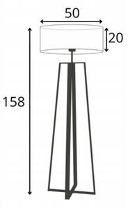 Lampa stojąca podłogowa z abażurem walec WENIS