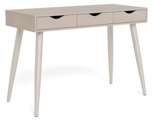 Biurko Writing Desk 110 cm z 3 szufladami, kaszmir i szary