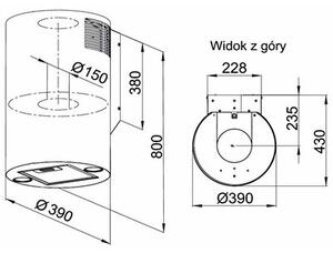 Okap MAAN Elba W 39 ZÅoty PoÅysk 605m3/h 62dB klasa B