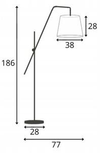 Lampa stojąca podłogowa przegubowa regulowana z abażurem stożek MODERN