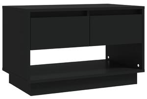 Szafka pod TV, czarna, 70x41x44 cm, materiał drewnopochodny
