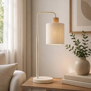 Brilliant Lampa stołowa Arlo, kremowy / amber, salon / jadalnia, tkanina / materiał / jedwab, nowoczesny