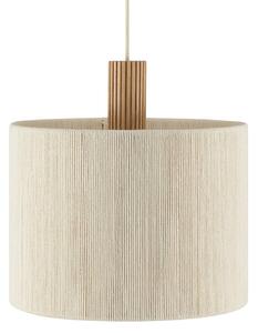 Brilliant Lampa wisząca Arlo, możliwość ściemniania, kremowy / amber, salon / jadalnia, tkanina / materiał / jedwab, nowoczesny