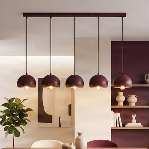 Lampa wisząca Sool Luminex, możliwość ściemniania, czerwony, salon / jadalnia, metal