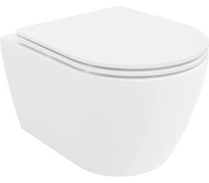 Mexen Carmen miska wc Rimless Tornado z deską wolnoopadającą slim, duroplast, biała połysk - 30880300T
