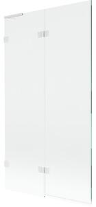 Mexen Lunar L parawan nawannowy 2-skrzydłowy lewy 100 x 150 cm, transparent, biały - 897L-100-100-20-00-L