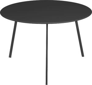 Mica Decorations Seattle – stolik ogrodowy – okrgy stolik kawowy – stolik na roliny i stolik kawowy – wys. 38 cm x rednica 58 cm – metal – czarny
