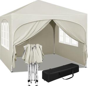 Bolt Edge Partytent - Beige - Easy-Up Pavilion - Skadany namiot imprezowy - Odporny na wod i promieniowanie UV - 3x3 m - Regulowana wysoko