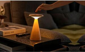 Lampa stołowa LED w naturalnym kolorze z drewnianym kloszem (wysokość 21 cm) Sylva – Gingko