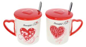 Zestaw kubków Beautiful Love I z przykrywką 350ml