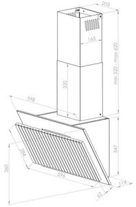 Okap VDB VI-AR 60 BiaÅy 410m3/h 64dB klasa D