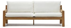 Biało-naturalna sofa ogrodowa z drewna tekowego Forcanera – Kave Home