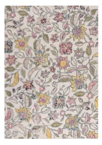 Kremowy wełniany dywan tkany ręcznie 120x170 cm Tania Floral – Flair Rugs