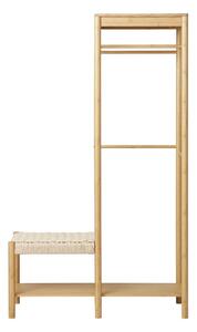 Bambusowy zestaw do przedpokoju w naturalnym kolorze Ember – House Nordic