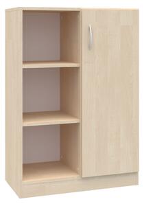 Jednodrzwiowa szafka biurowa na klucz Simple z półkami, 80x40x120,5 cm, index 80-3P-1F3