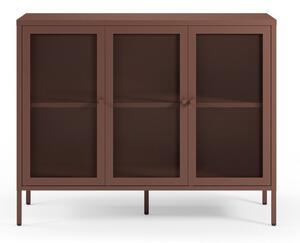 Bordowa metalowa komoda 121x90x40 cm Fayna – Marckeric