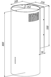 Okap AKPO WK-4 Balmera WL Slim Czarny 69dB klasa B