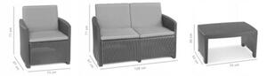 Zestaw Ogrodowy Mebli Ogrodowych Eden Technorattan Sofa Corciano Garden