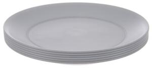 Talerze obiadowe płytkie plastikowe szare SANDY 23,5 cm 6 szt
