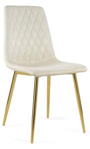 Krzesło tapicerowane VERSO beżowy / noga złota