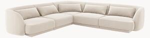 Dwustronna sofa narożna z aksamitu Tulum (5-osobowa)