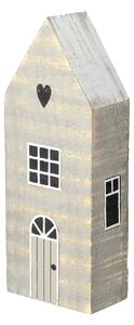Dekoracja Snow House 19cm white grey