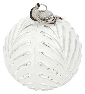 Bombka Vintage Snow ⌀12 cm white